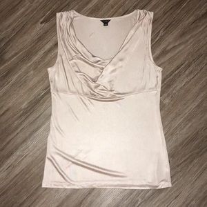 Ann Taylor Cream Cowl Neck Sleeveless Blouse Party